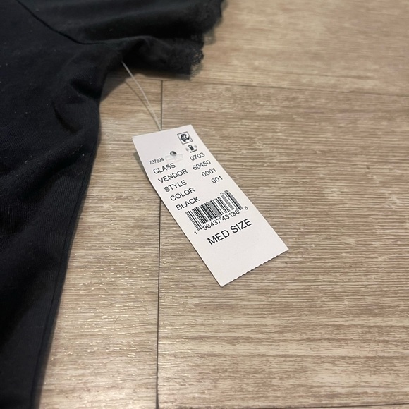 NWT PACSUN Elegant Black Lace Trim Top - Picture 5 of 8